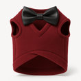 Load image into Gallery viewer, Burgundy Dog Tuxedo — product detail (white background)