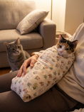 Load image into Gallery viewer, Floral Rabbit Wrap — lifestyle photo
