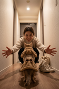 Load image into Gallery viewer, Bear Cape Dress — lifestyle photo
