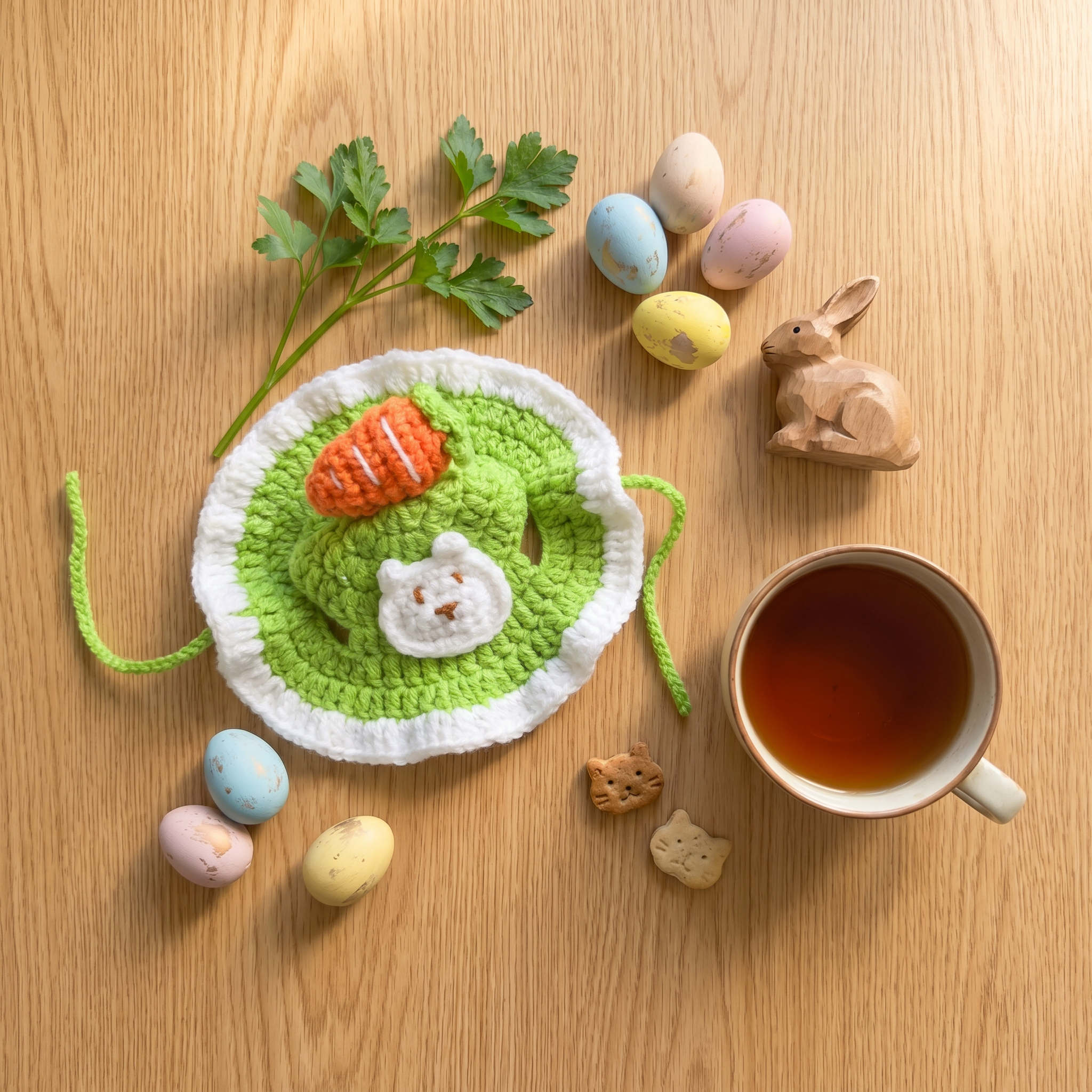 Bunny Carrot Crochet Set — lifestyle photo