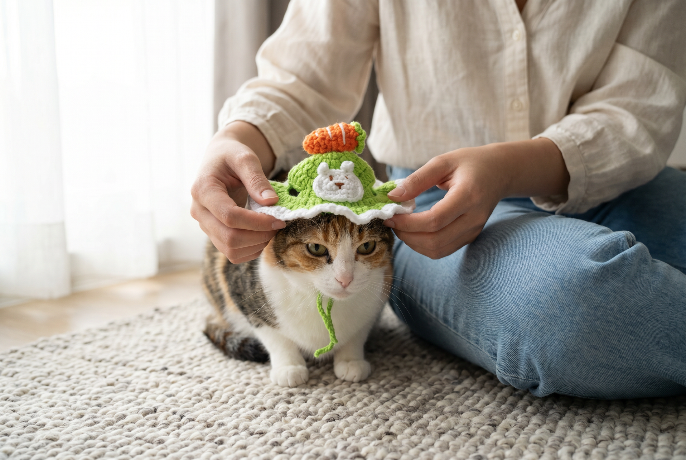 Bunny Carrot Crochet Set — lifestyle photo
