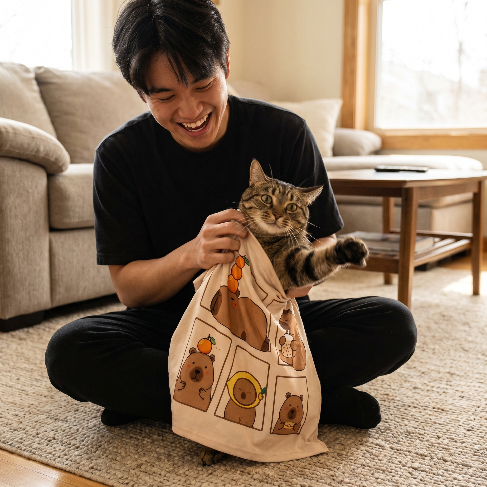 Capybara Comic Wrap — lifestyle photo