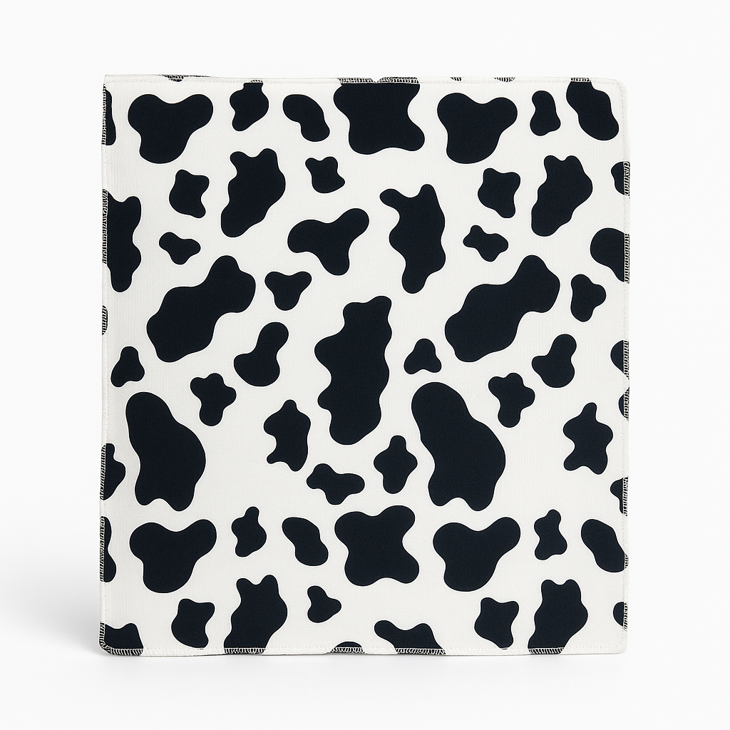 Cow Print Grooming Wrap — product detail (white background)