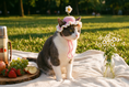 Load image into Gallery viewer, Daisy Heart Collar — lifestyle photo
