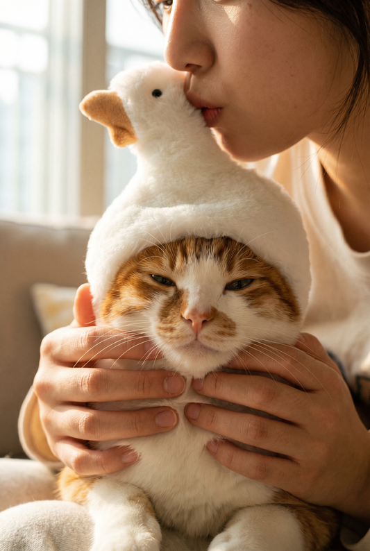 Duck Plush Hood — lifestyle photo