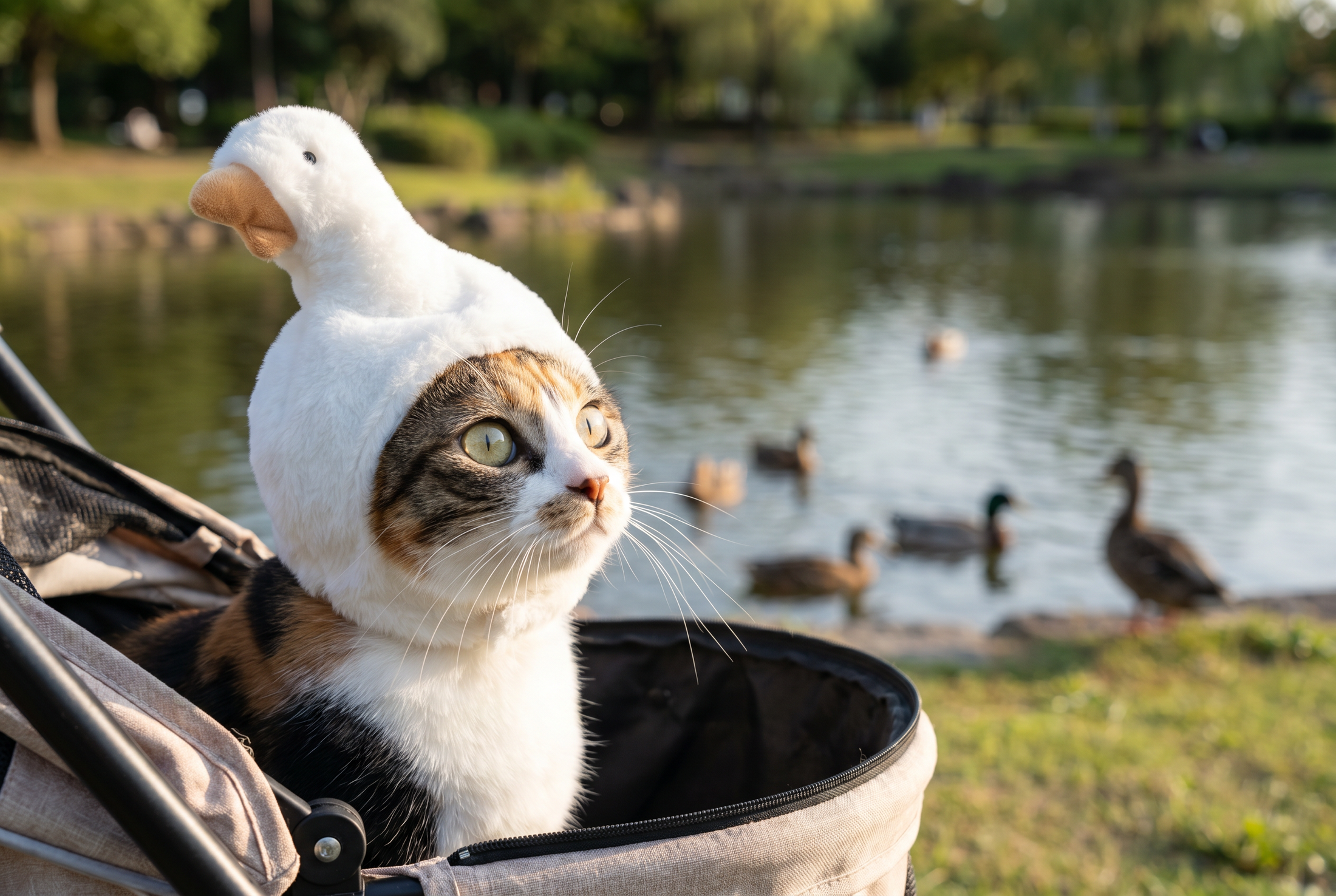 Duck Plush Hood — lifestyle photo