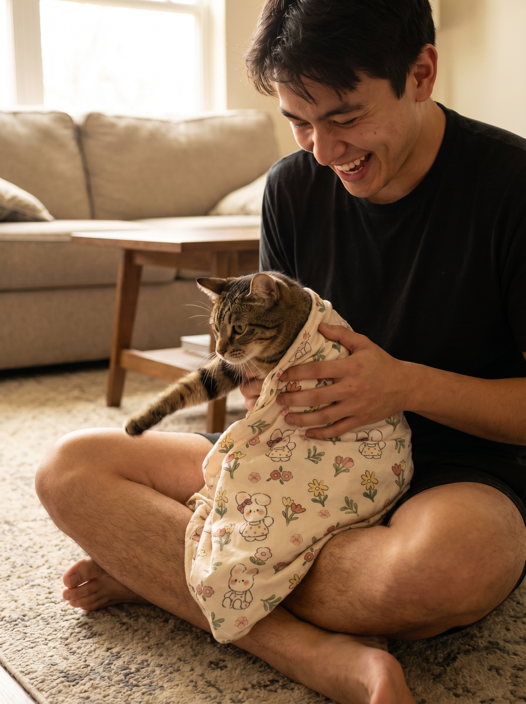 Floral Rabbit Wrap — lifestyle photo