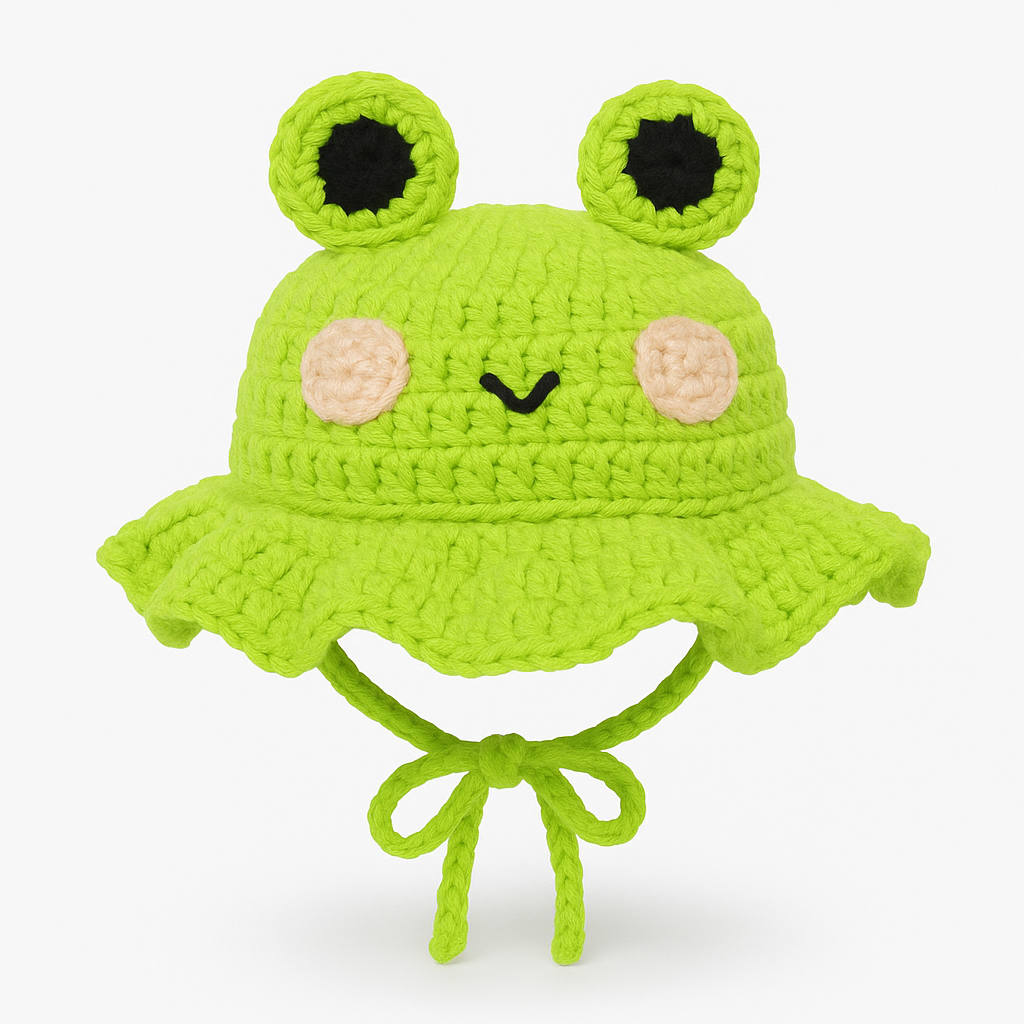 Frog Bucket Hat — product detail (white background)