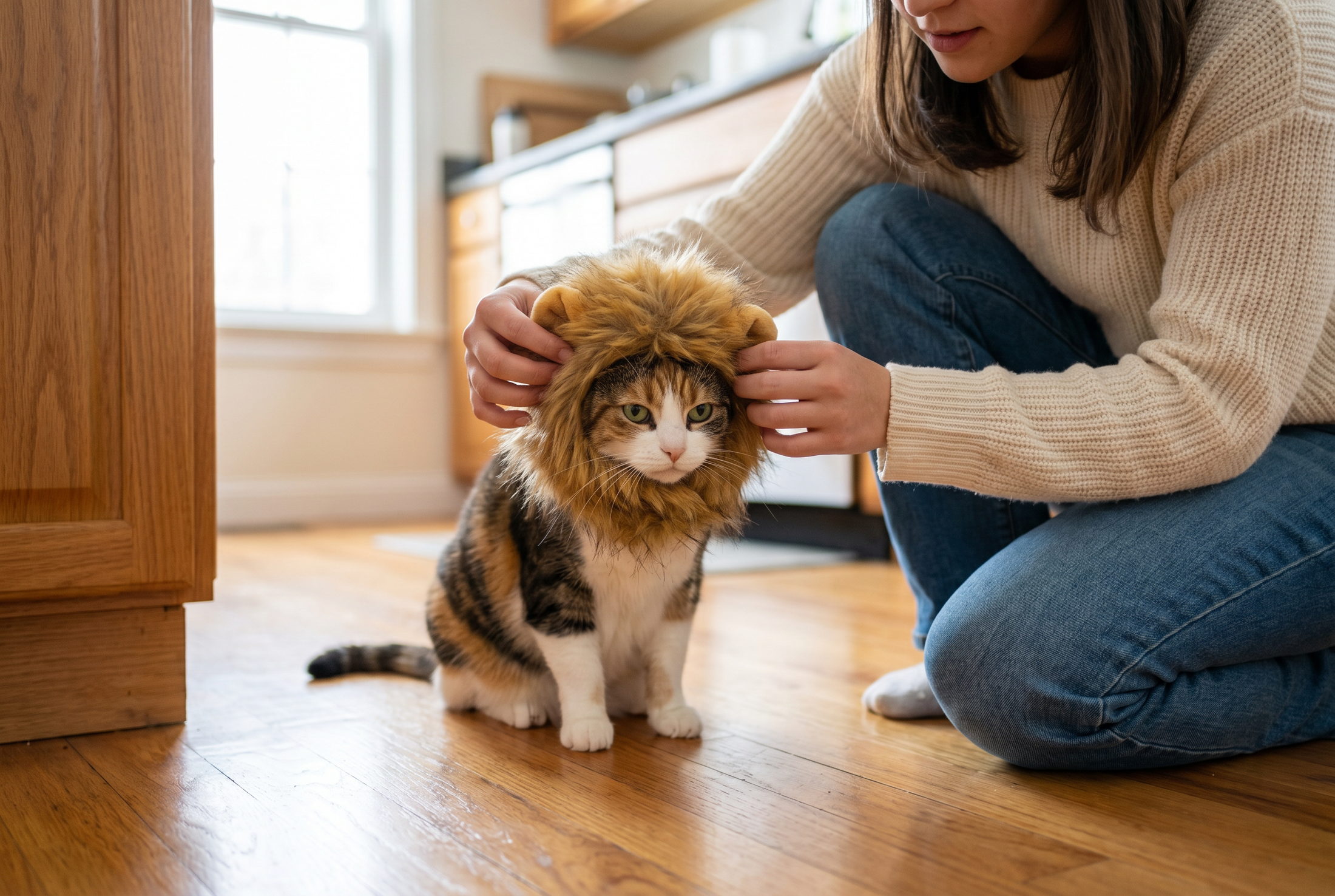 Lion Mane Hood — lifestyle photo