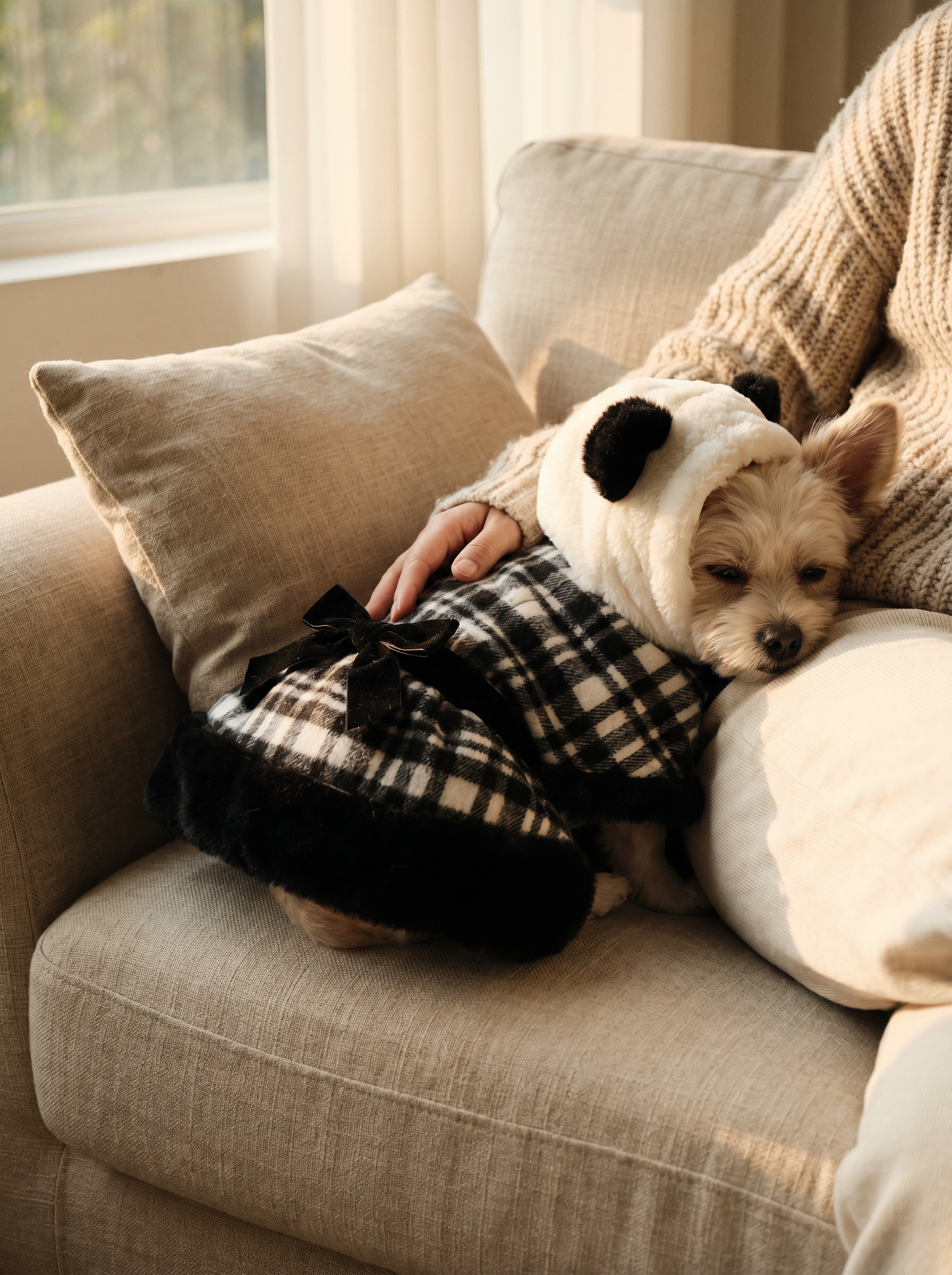 Panda Cape Dress — lifestyle photo