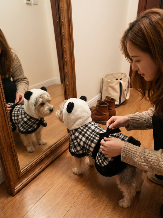 Panda Cape Dress — lifestyle photo