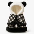 Load image into Gallery viewer, Panda Cape Dress — product detail (white background)
