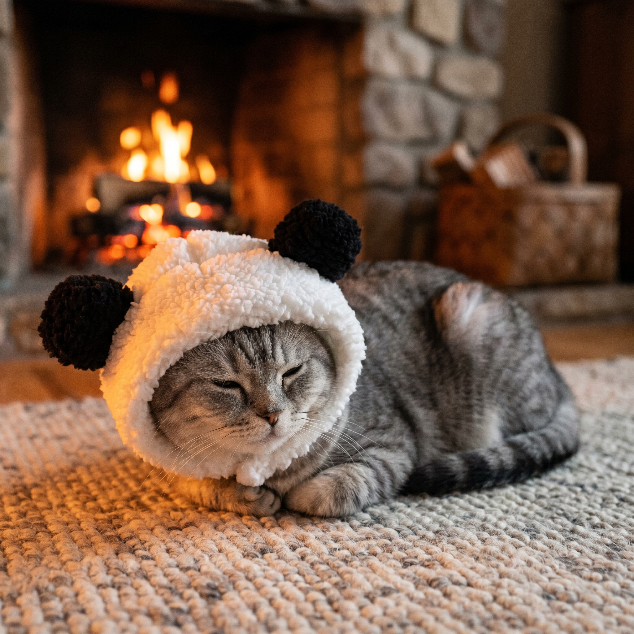 Panda Sherpa Hood — lifestyle photo