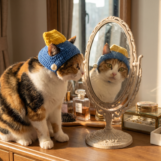 Pearl Drop Knit Hat — lifestyle photo