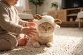Load image into Gallery viewer, Sheep Horned Hood — lifestyle photo

