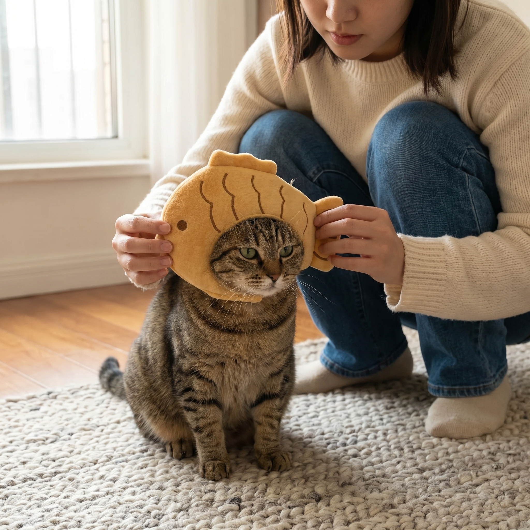 Taiyaki Fish Hood — lifestyle photo