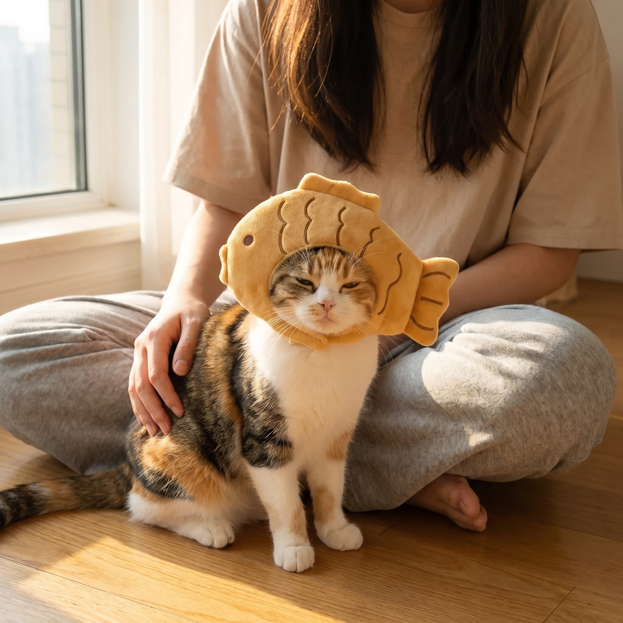 Taiyaki Fish Hood — lifestyle photo