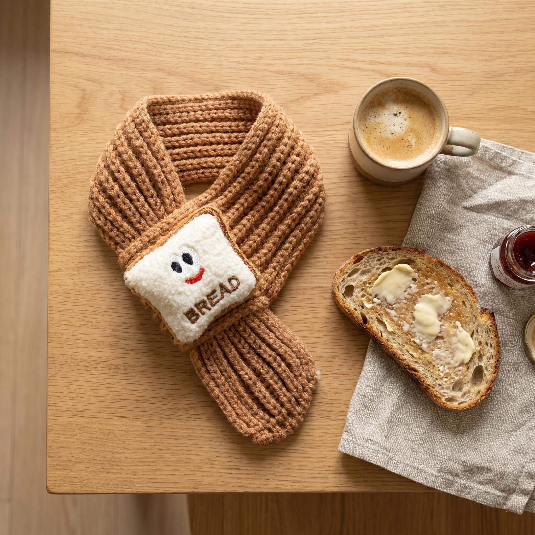 Toast Charm Scarf — lifestyle photo